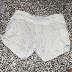 White Lululemon shorts. Size 4